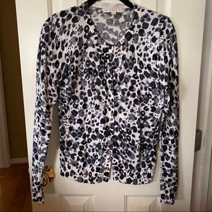 Loft Ann Taylor Leopard Print Cardigan